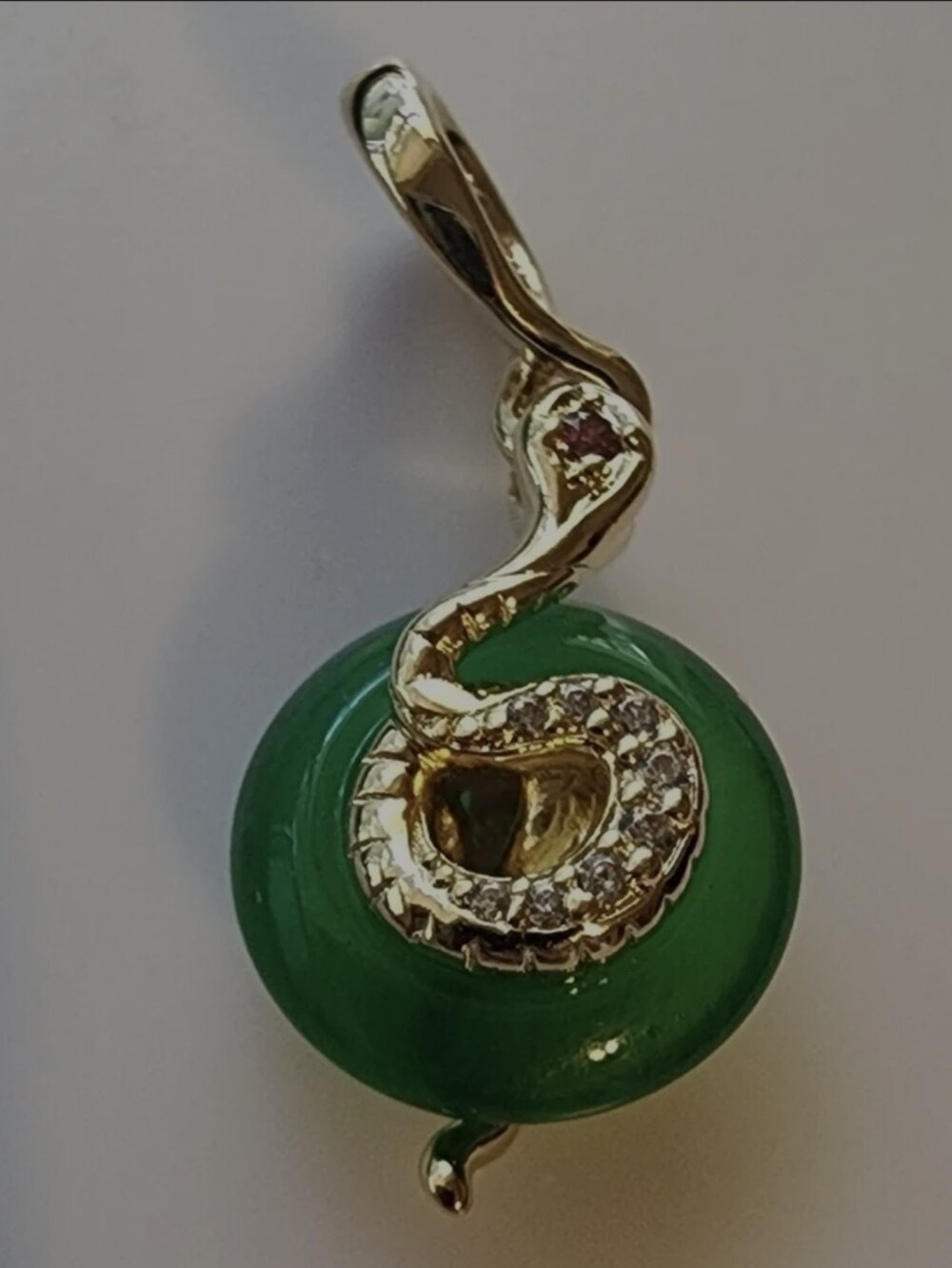 Authentic Pandora Snake Green Murano Glass Dangle Charm